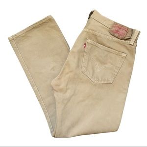 Levi’s 501 Button Down Tan Jeans Size 34 x 29